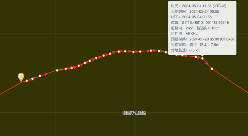 始终以不足1节的航速漂航