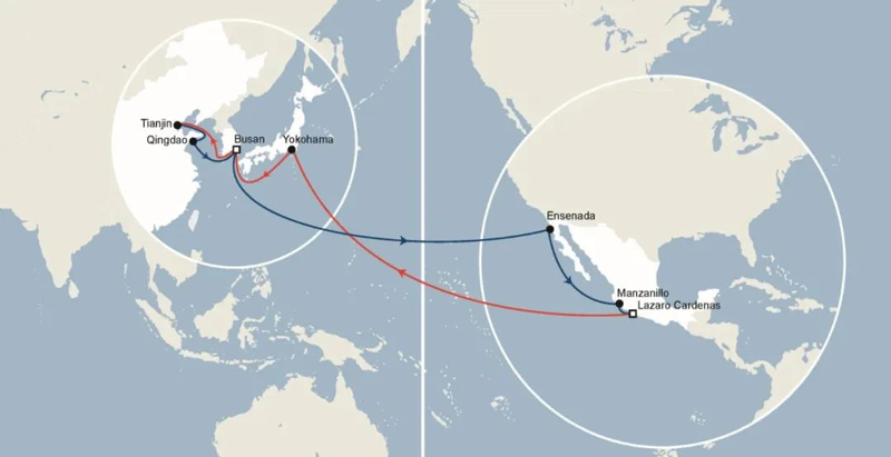 达飞CMA CGM开通远东至墨西哥快线M2X