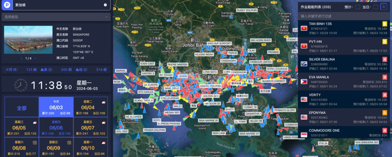 新加坡港外船舶