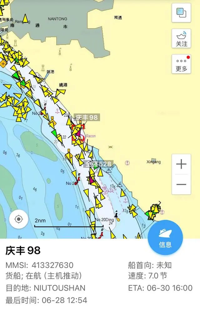 2船位置