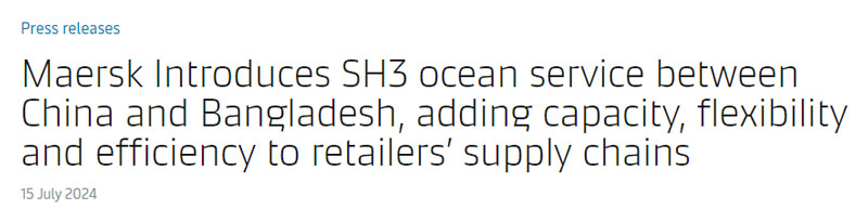 Maersk Announcement