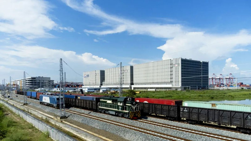 Guangzhou Port in July sea and rail combined transport volume exceeded 53,000 TEU