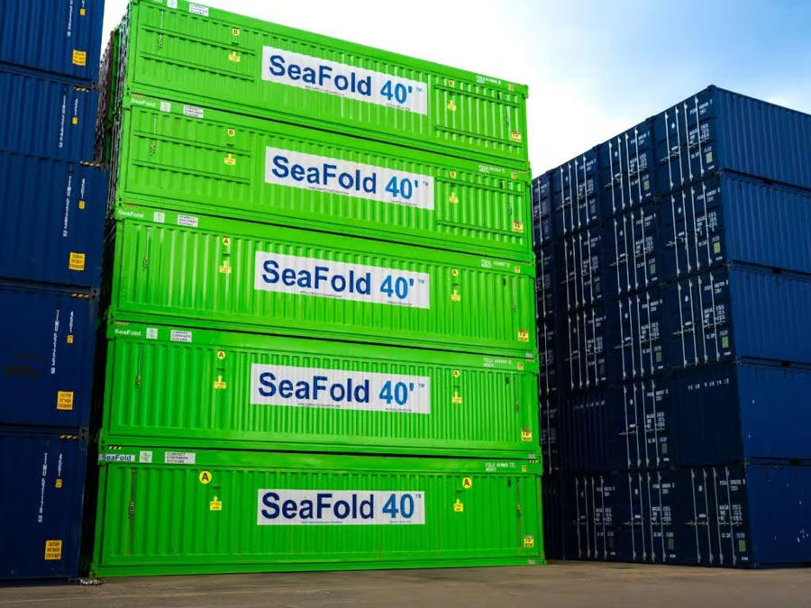 The world's first 5-in-1 foldable shipping container