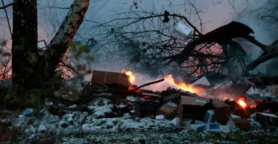 German logistics DHL cargo plane crashes