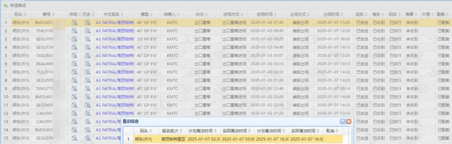 出港信息