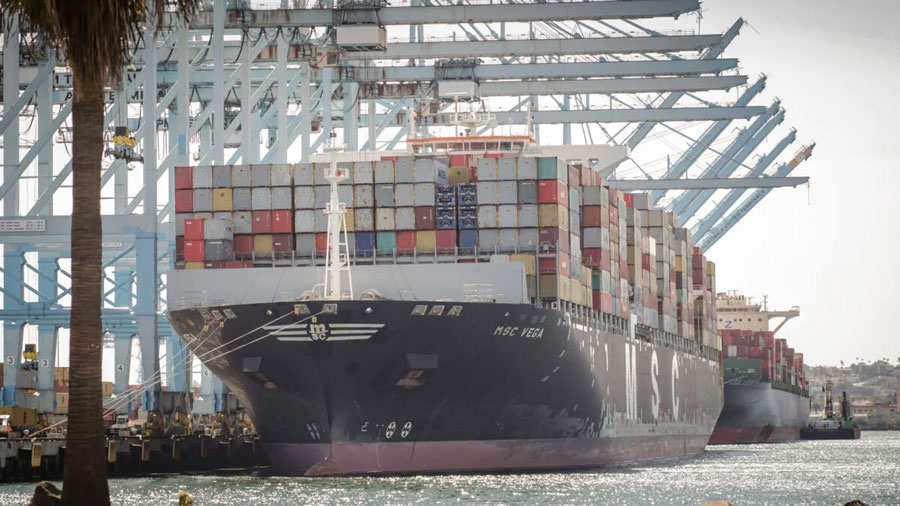 洛杉矶港2月份集装箱吞吐量为1,725,643 TEU