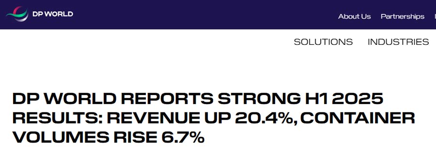 DP World上半年收入增长超20.4%