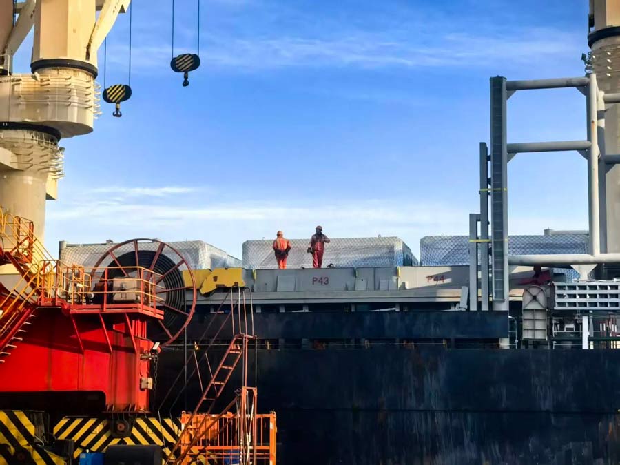 Space capsule loading