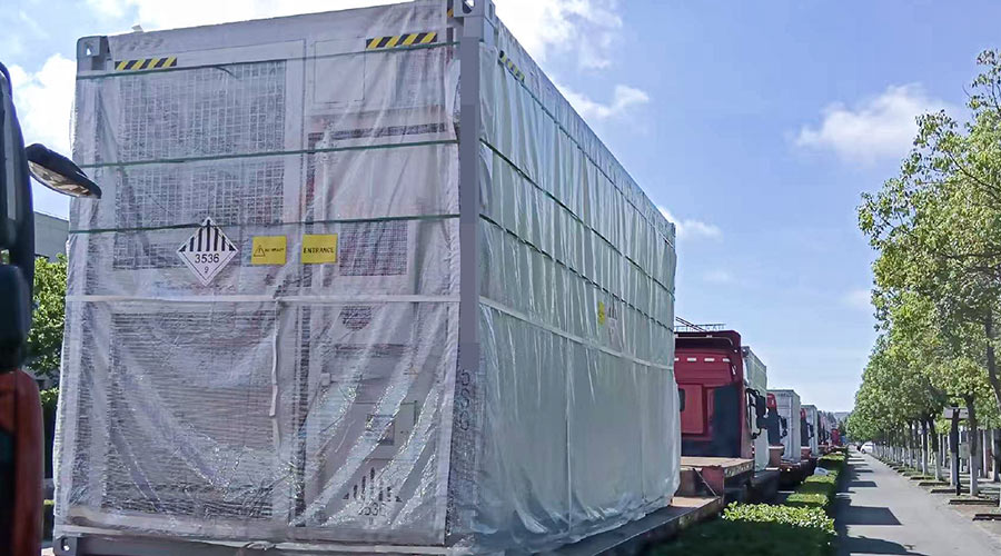 Sungreen Logistics carries 40 5MWH overweight energy storage containers for export to Portugal