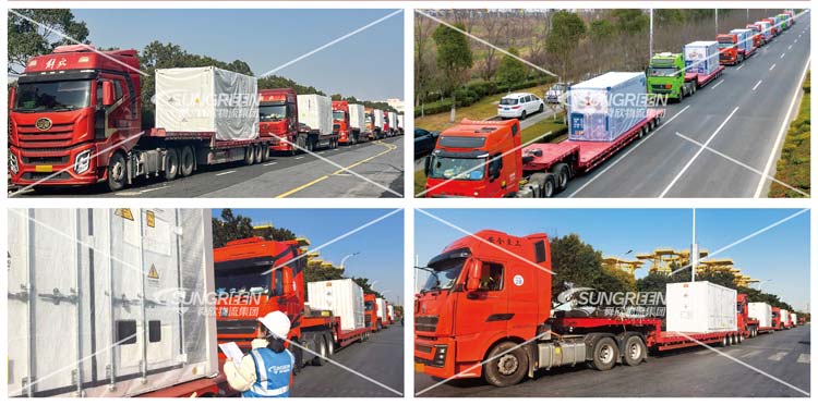 舜欣物流车队批量承运超重储能柜国内道路运输项目